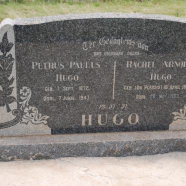 HUGO Petrus Paulus 1872-1947 &amp; Rachel Arnolda DU PLESSIS 1875-1967