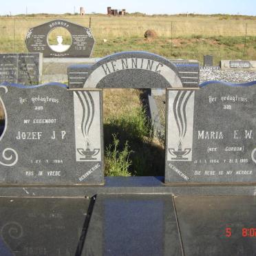 HENNING Jozef J.P. -1984 &amp; Maria E.W. GORDON 1904-1985