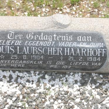 HAARHOFF Louis Laubscher 1904-1984 &amp; Gertruida Elizabeth 1914-2003