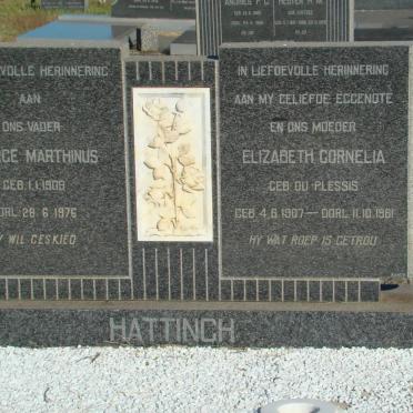 HATTINGH George Marthinus 1908-1976 &amp; Elizabeth Cornelia DU PLESSIS 1907-1961