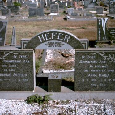 HEFER Zacharias Andries 1907-1993 &amp; Anna Maria 1907-1979