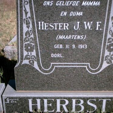 HERBST Jacob 1910-1986 &amp; Hester J.W.F. MAARTENS 1913-