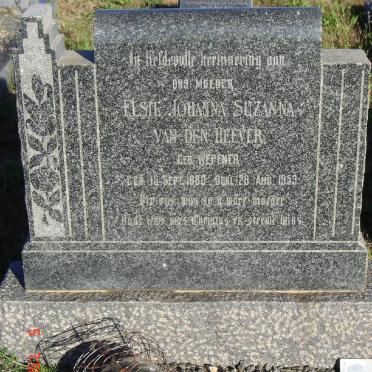HEEVER Elsie Johanna Suzanna, van den nee WEPENER 1880-1953