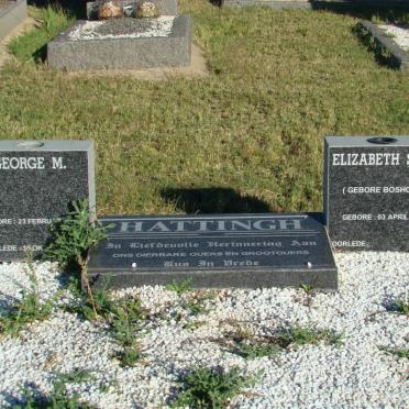 HATTINGH George M. 1931-2002 &amp; Elizabeth S.M. BOSHOFF 1931-