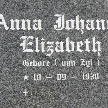 HOLTZHAUSEN Anna Johanna Elizabeth nee VAN ZYL 1930-