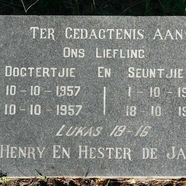 JAGER Henry, de 1959-1959 :: DE JAGER Hester 1957-1957