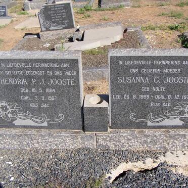 JOOSTE Hendrik P.J. 1884-1967 &amp; Susanna C. NOLTE 1889-1977