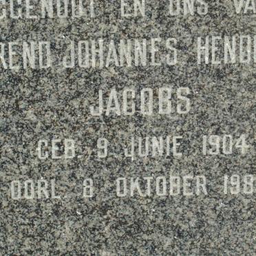 JACOBS Barend Johannes Hendrikus 1904-1986