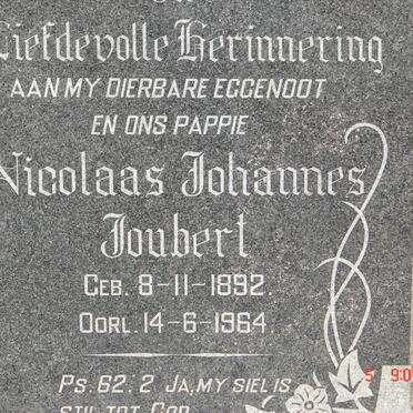 JOUBERT Nicolaas Johannes 1892-1964