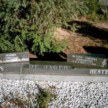 JAGER Hendrik Christiaan, de 1913-1994 &amp; Hester Johanna Margaretha 1922-1992  