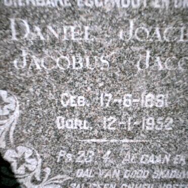 JACOBS Daniel Joachim Jacobus 1891-1952 