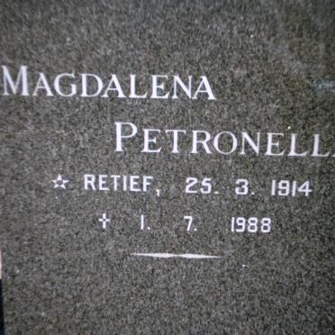 JAGER Petrus Jacobus Daniel, de 1911-1978 &amp; Magdalena Petronella RETIEF 1914-1988