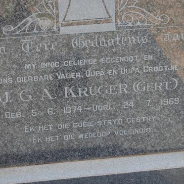 KRUGER J.G.A. 1874-1969