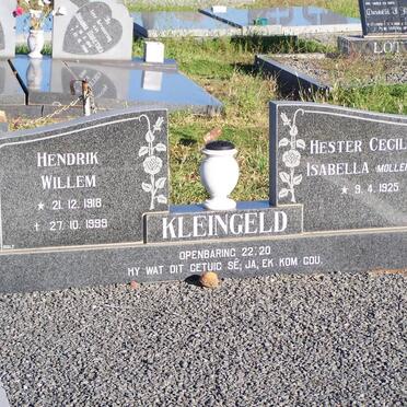 KLEINGELD Hendrik Willem 1918-1999 &amp; Hester Cecillia Isabella  MOLLENTZE 1925-