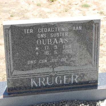 KRUGER Oubaas 1919-1993