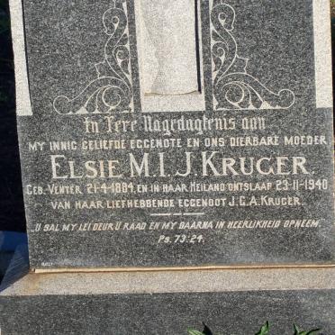 KRUGER Elsie M.I.J. geb VENTER 1884-1940