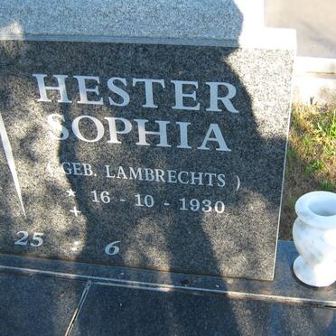 KRUGER Hester Sophia nee LAMBRECHTS 1930-