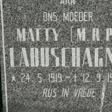 LABUSCHAGNE M.R.P. 1919-1994