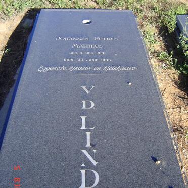 LINDE Johannes Petrus Mattheus, v.d.  1920-1986