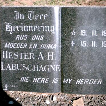 LABUSCHAGNE Hester A.H. 1905-1975