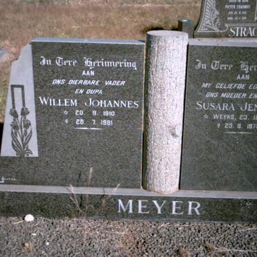 MEYER Willem Johannes 1910-1981 &amp; Susara Jenetta WEYKS 1915-1979