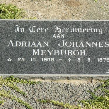 MEYBURGH Adriaan Johannes 1909-1979