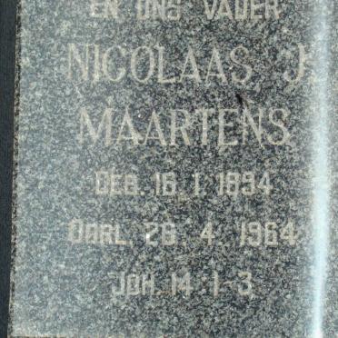 MAARTENS Nicolaas J. 1894-1964 &amp; Engela J. COETZER 1898-1975