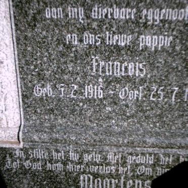 MAARTENS Francois 1916-1952