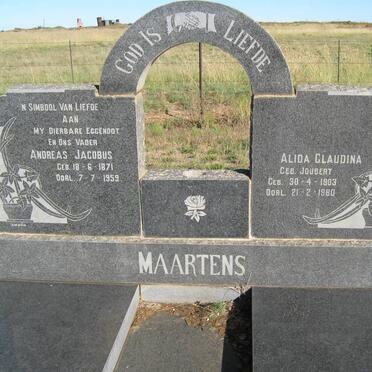 MAARTENS Andreas Jacobus 1871-1959 &amp; Alida Claudina JOUBERT 1903-1980