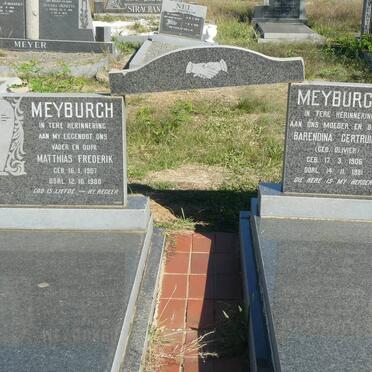 MEYBURGH Matthias Frederik 1907-1980 &amp; Barendina Gertruida OLIVIER 1906-1981