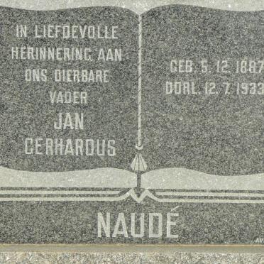 NAUDÉ Jan Gerhardus 1887-1933