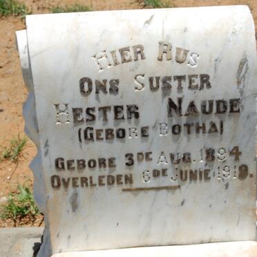 NAUDE Hester nee BOTHA 1894-1919