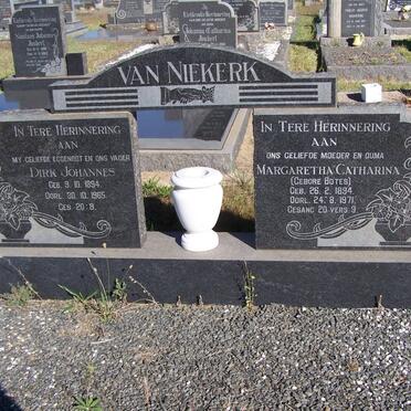 NIEKERK Dirk Johannes, van 1894-1965 &amp; Margaretha Catharina BOTES 1894-1971