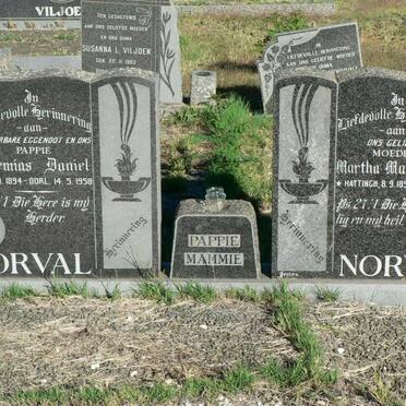 NORVAL Jeremias Daniel 1894-1958 &amp; Martha Magdalena HATTINGH 1897-1984