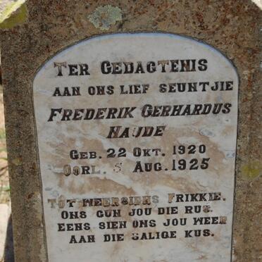 NAUDE Frederik Gerhardus 1920-1925