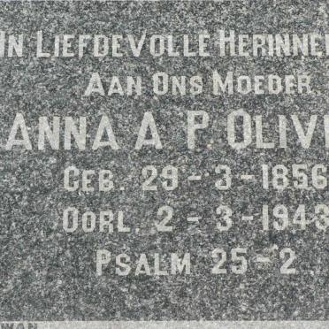 OLIVIER Anna A.P. 1856-1943