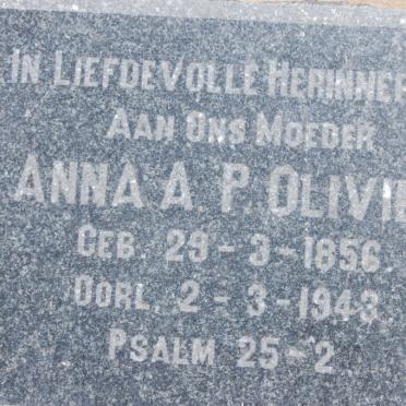 OLIVIER Anna A.P. 1856-1943