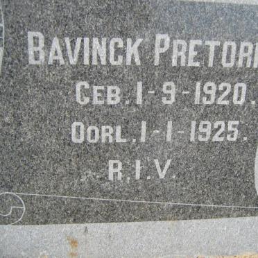 PRETORIUS Bavinck 1920-1925