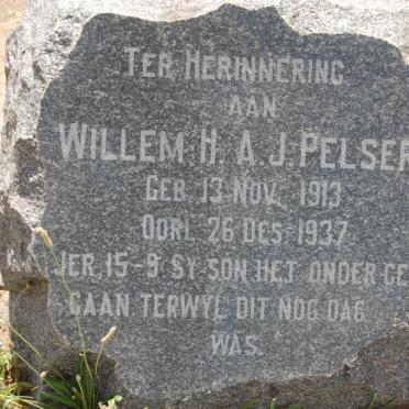 PELSER Willem H.A.J. 1913-1937