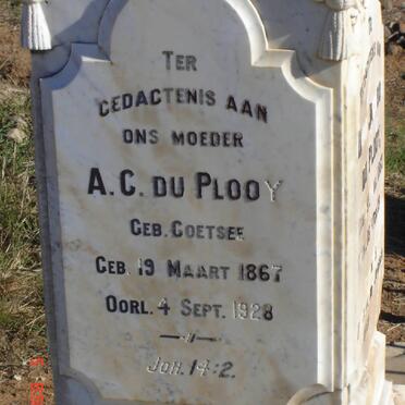 PLOOY Dirk Jacobus, du 1867-1923 &amp; A.C. COETSEE 1867-1928 