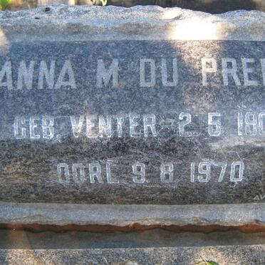 PREEZ Anna M., du nee VENTER 1908-1970
