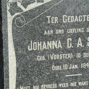 SWEET Johanna C.A. nee VORSTER 1878-1944