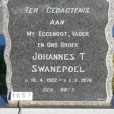 SWANEPOEL Johannes T. 1922-1974