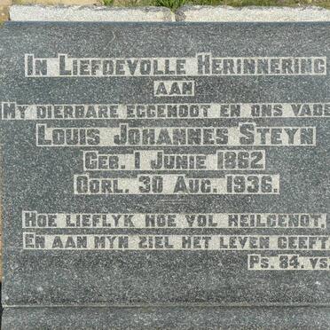 STEYN Louis Johannes 1862-1936