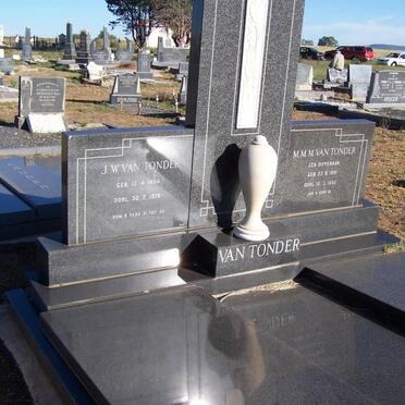 TONDER J.W., van 1894-1976 &amp; M.M.M. DIPPENAAR 1891-1980