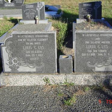 UYS Louis C. 1874-1963 &amp; Lucia C. VAN TONDER 1886-1978