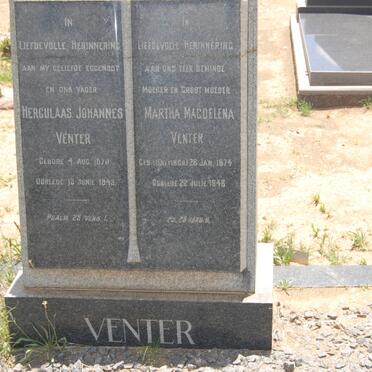VENTER Herculaas Johannes 1870-1943 &amp; Martha Magdelena HATTINGH 1874-1946