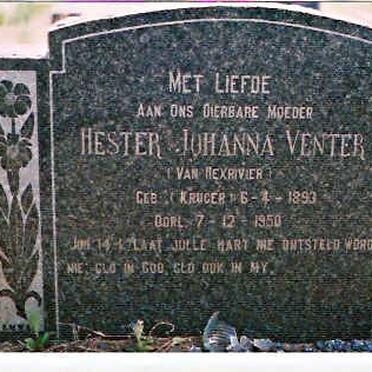 VENTER Hester Johanna nee KRUGER 1893-1950