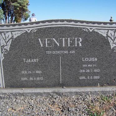 VENTER Tjaart 1894-1970 &amp; Louisa VAN ZYL 1903-1969