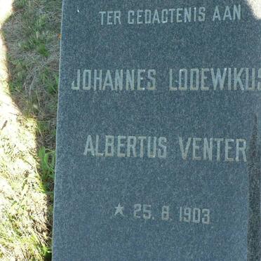 VENTER Johannes Lodewikus Albertus 1903-